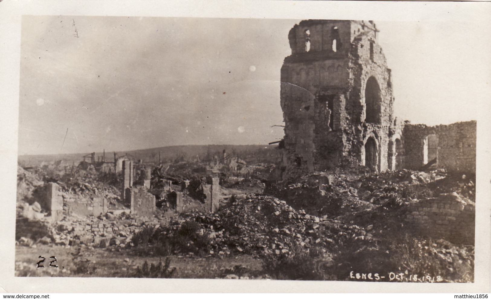 Photo 14-18 ESNES - Les Ruines De L'église (A170, Ww1, Wk 1) - Dun Sur Meuse