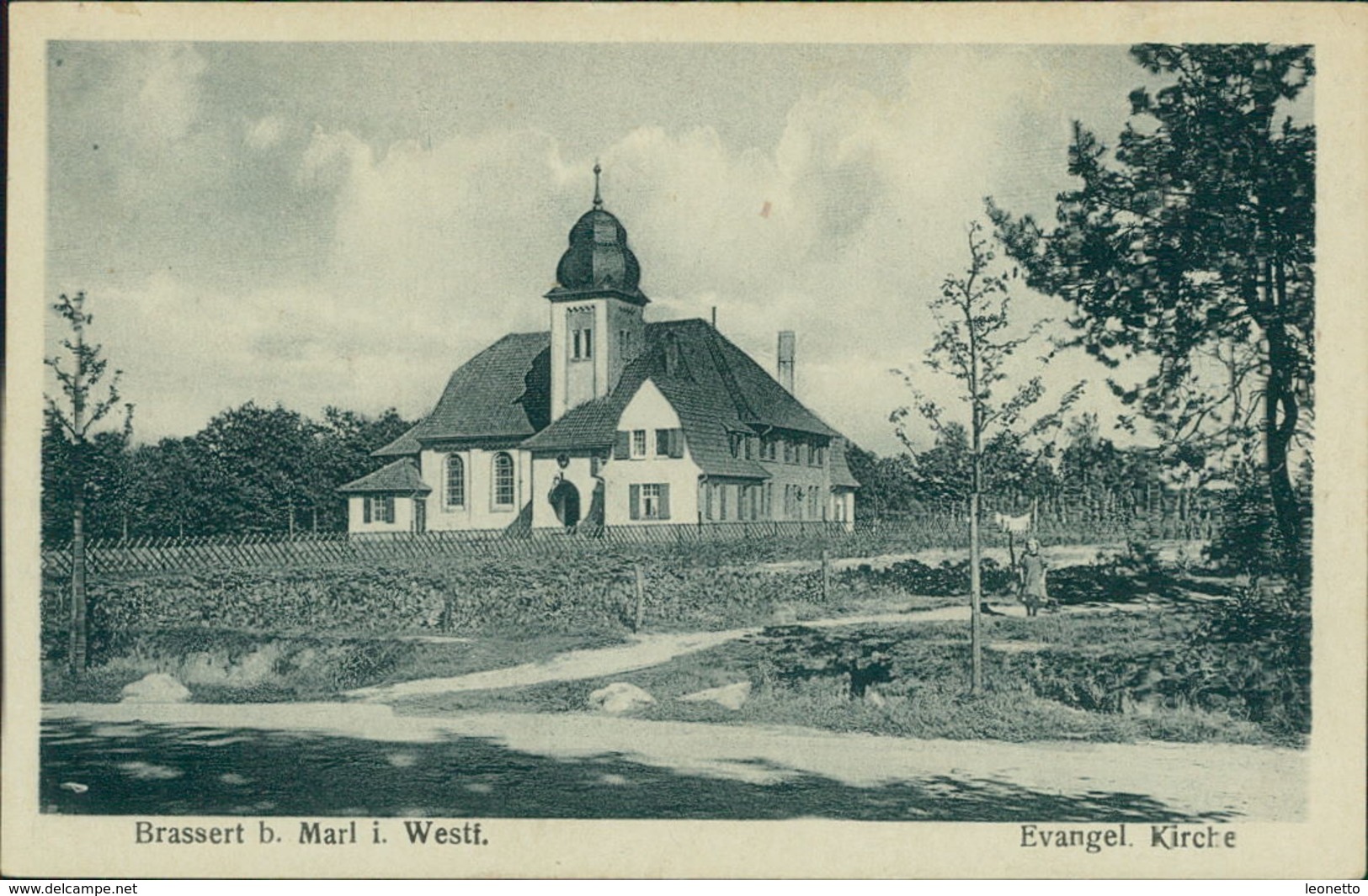 AK Marl-Brassert, Evangel. Kirche, Um 1923 (23464) - Marl