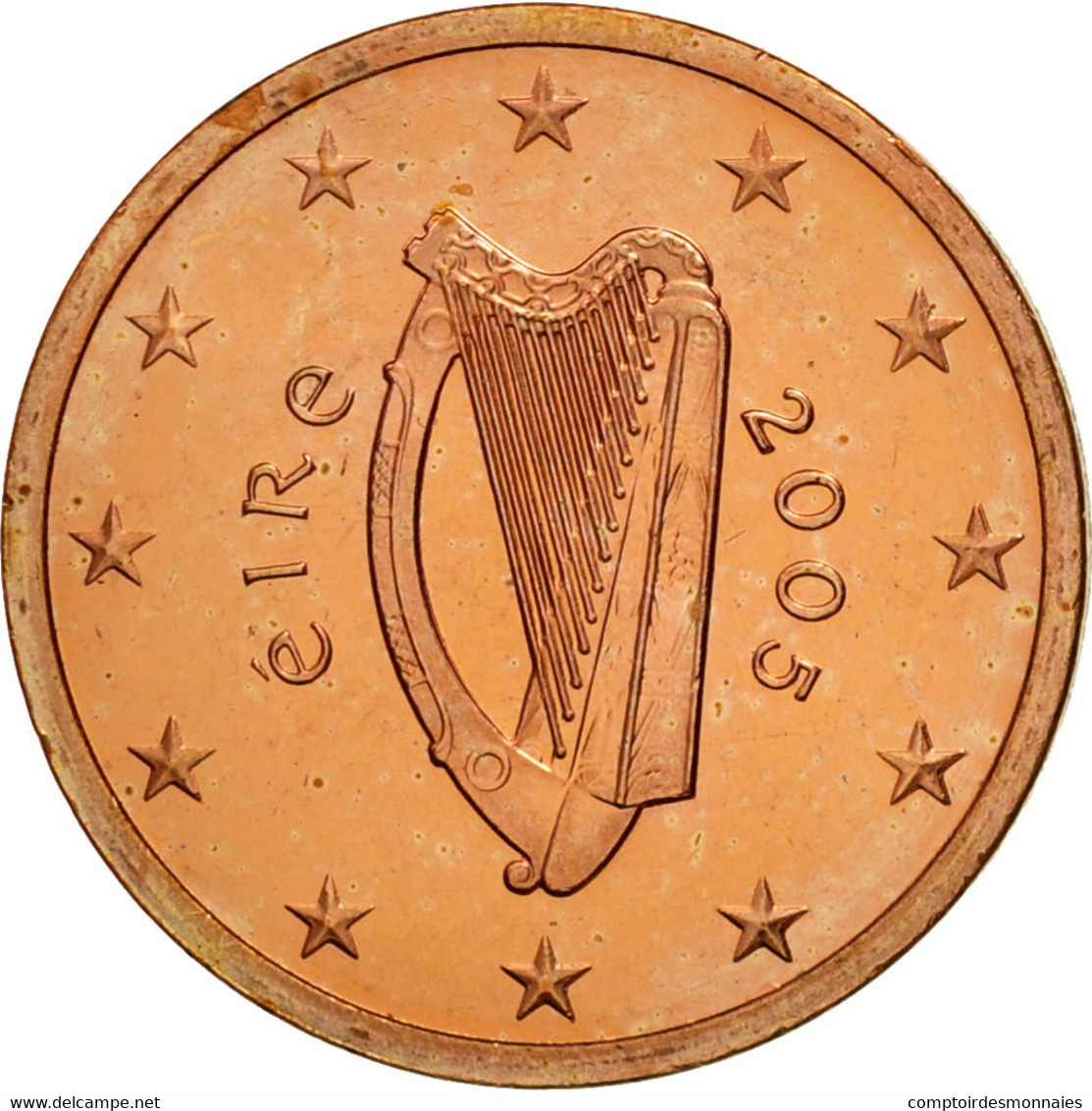 IRELAND REPUBLIC, 5 Euro Cent, 2005, SPL, Copper Plated Steel, KM:34 - Irlanda