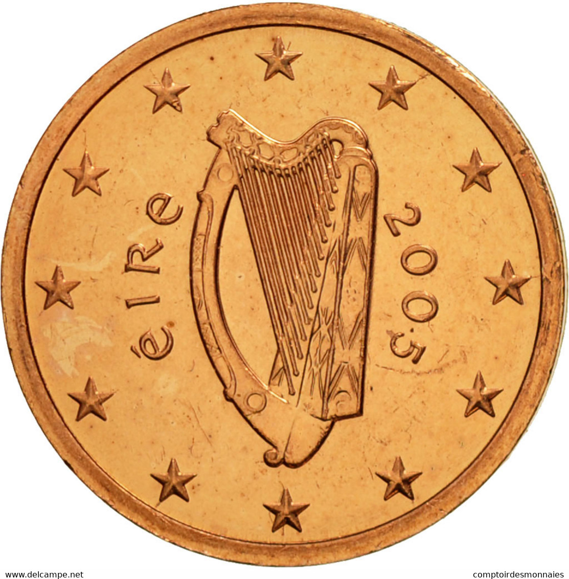 IRELAND REPUBLIC, 2 Euro Cent, 2005, SPL, Copper Plated Steel, KM:33 - Ierland