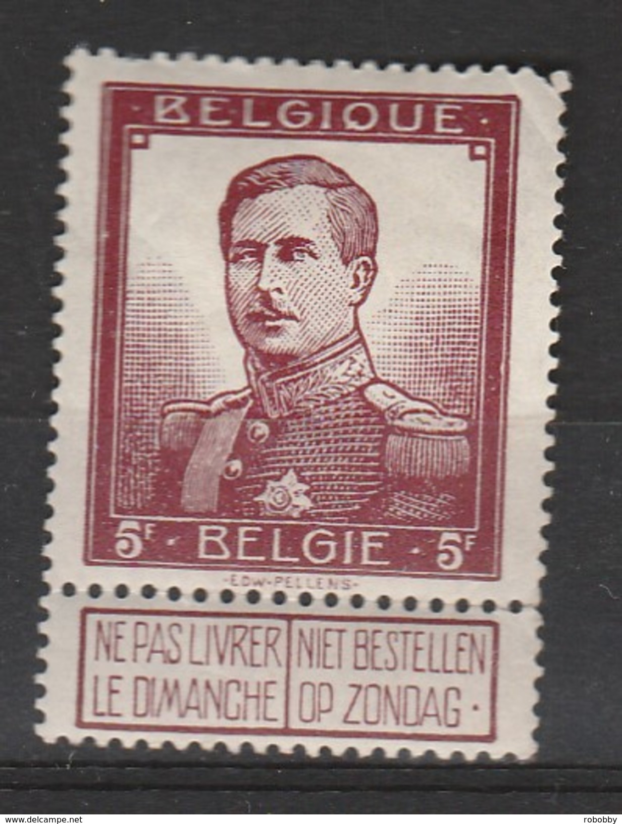 Belgique  N° 122 * - 1912 Pellens