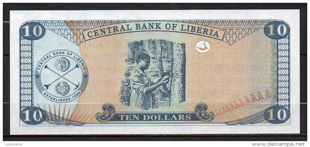 523-Liberia Billet De 10 Dollars 2011 BH762 Neuf - Liberia
