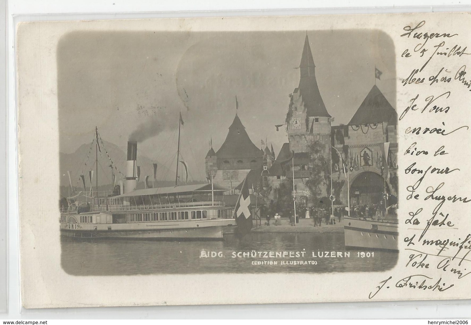 Suisse Lucerne Luzern Carte Photo 1901 - Lucerne