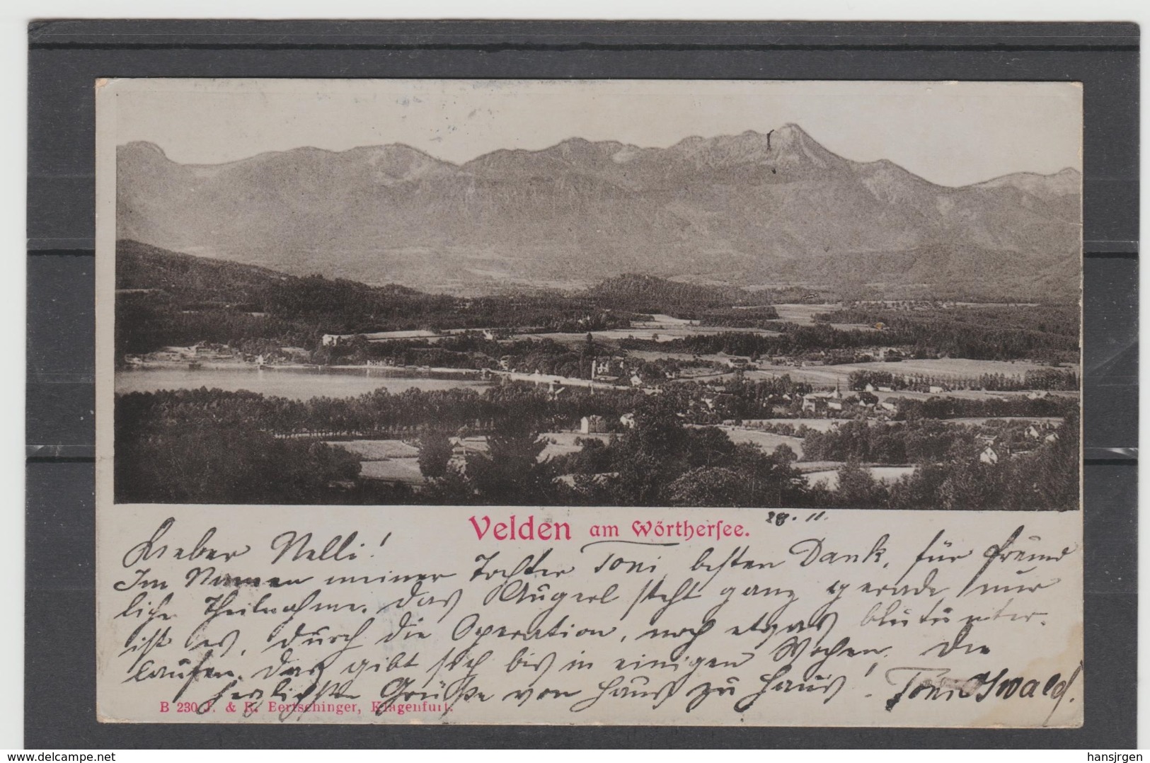 ZAK66 POSTKARTE JAHR 1911  VELDEN Am Wörthersee Aus Gebraucht - Velden