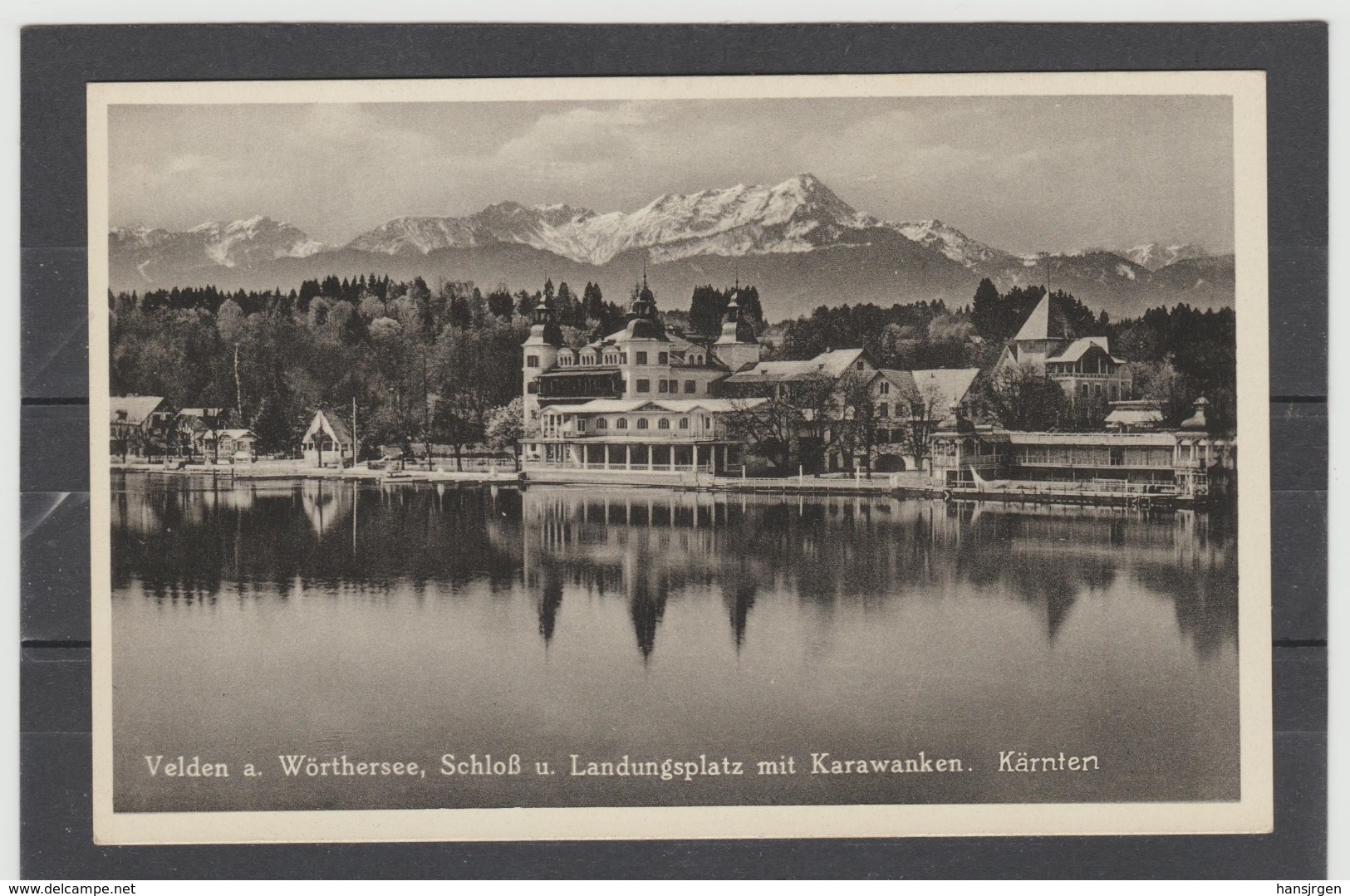 ZAK68 POSTKARTE JAHR 1934  VELDEN Am Wörthersee Schloss Und Landungsplatz UNGEBRAUCHT - Velden