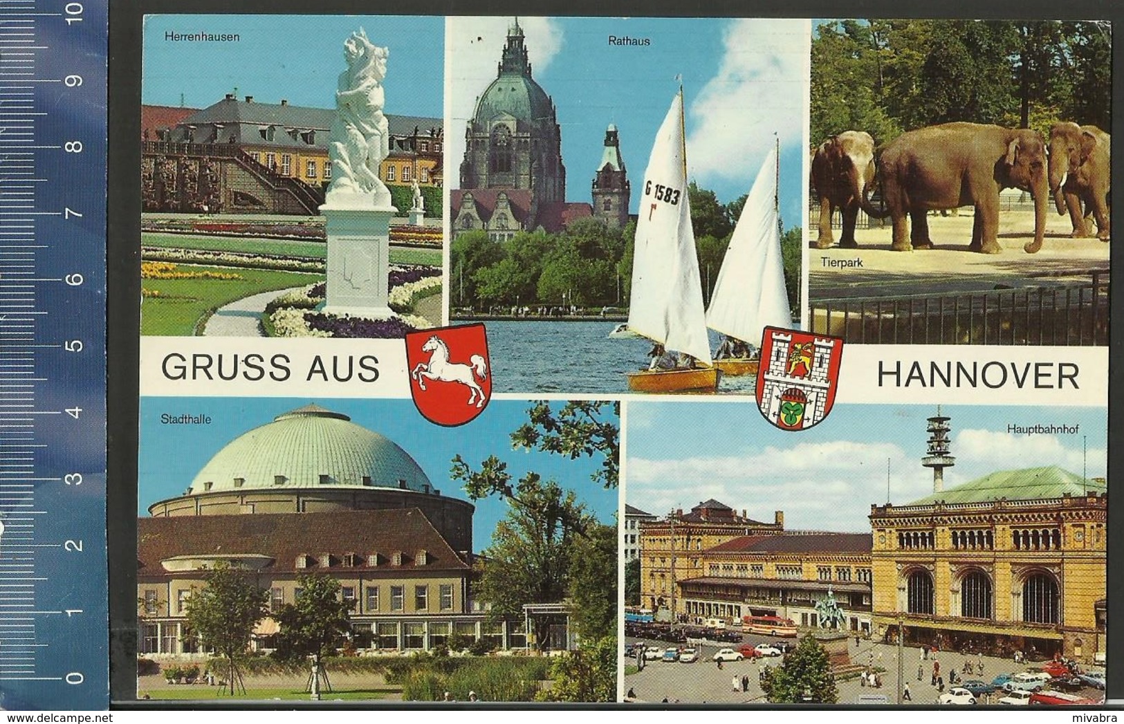 GRUSS AUS HANNOVER  Met Poststempel BRAUNSCHWEIG 1975 En Stempel EXTRA TAKS ANTWERPEN ( Tierpark Zoo Elephant Rathaus ) - Souvenir De...