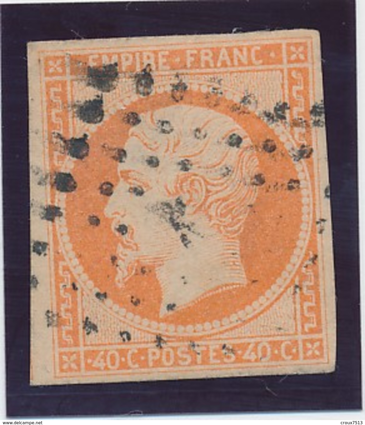 Empire ND 40 C N° 16 Orange Paris Bureau K TB. - 1853-1860 Napoléon III