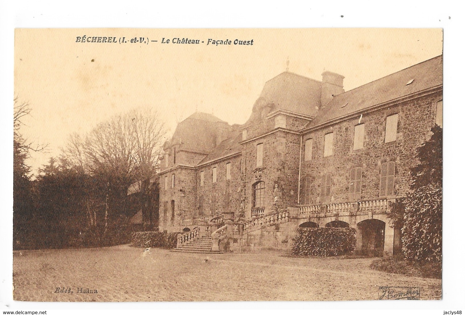 BECHEREL  (cpa 35)  Le Château Façade Ouest  -   - L 1 - Bécherel