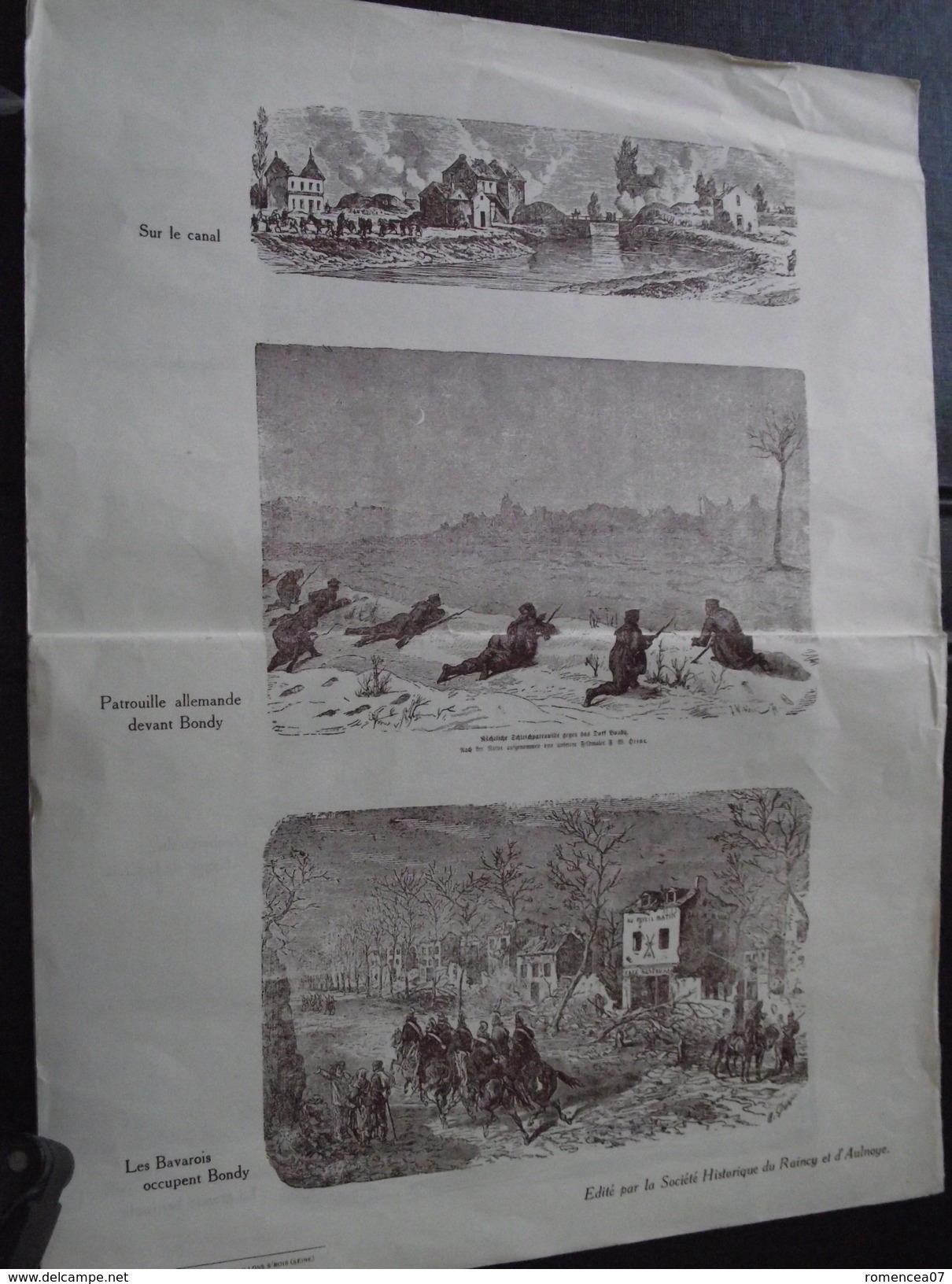 BONDY (Seine-St-Denis) - COMBATS De Septembre 1870 à Janvier 1871 - Dépliant Antérieur à 1960 - A Voir! - Other & Unclassified