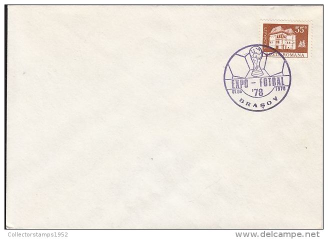 59460- WORLD CUP, SOCCER, SPECIAL POSTMARK ON COVER, MANSION STAMP, 1978, ROMANIA - Sonstige & Ohne Zuordnung