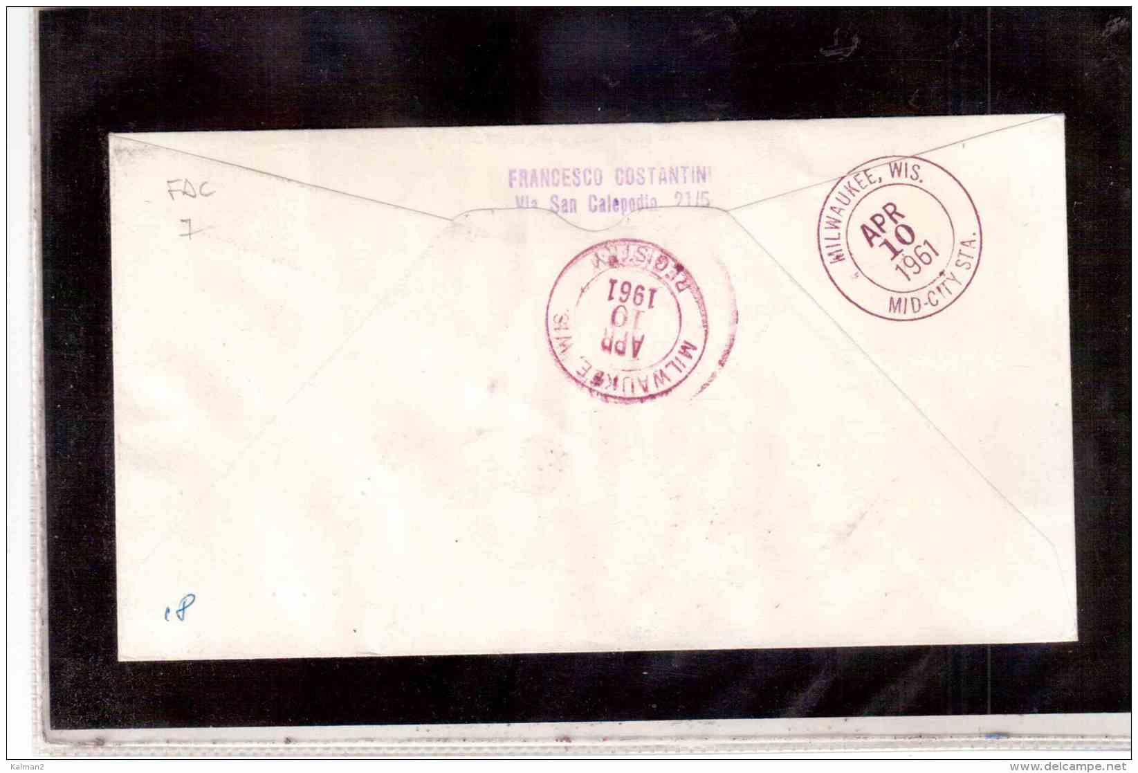 TEM2601-     VATICANO  6.4.61   /  FDC VIAGGIATA   S.LEONE MAGNO - FDC