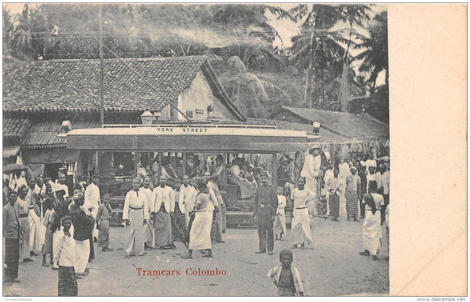 COLOMBO / Tramcars - Beau Cliché Animé - Sri Lanka (Ceylon)