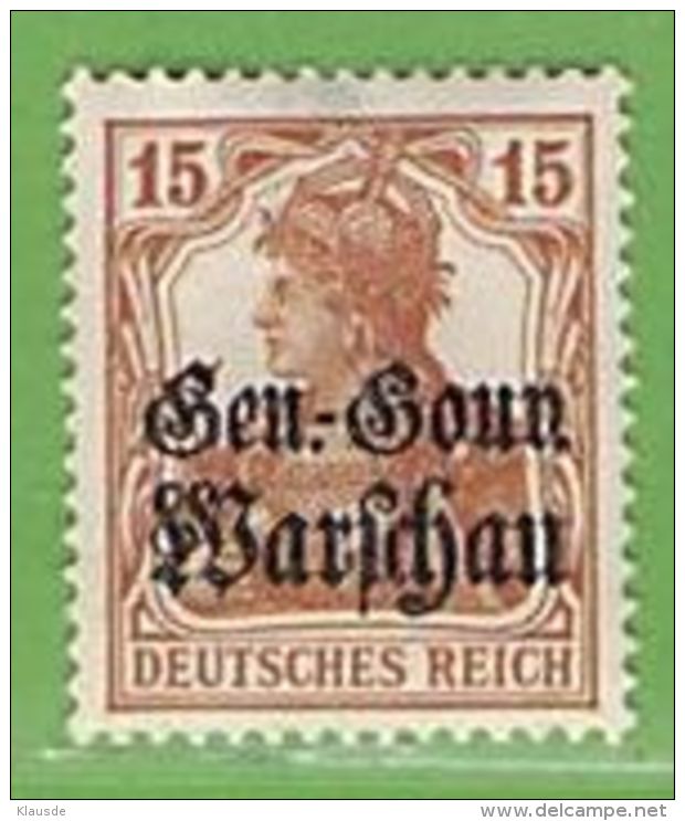 MiNr.11 X  Deutschland Deutsche Besetzg,1.WK Gen.-Gouv.Warschau - Occupation 1914-18