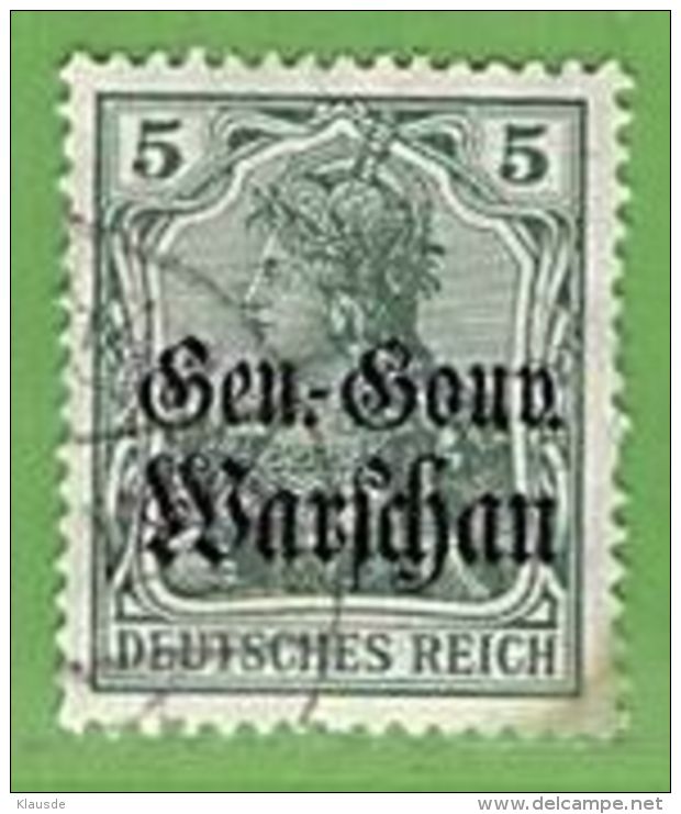 MiNr.8 O  Deutschland Deutsche Besetzg,1.WK Gen.-Gouv.Warschau - Besetzungen 1914-18