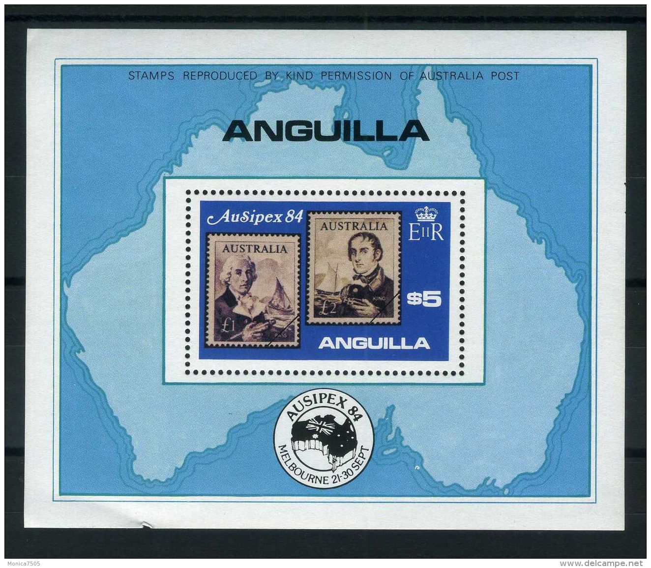 ANGUILLA  ( BLOC )  :  Y&amp;T N°  56  BLOC  NEUF  SANS  TRACE  DE  CHARNIERE , A  VOIR . - Anguilla (1968-...)