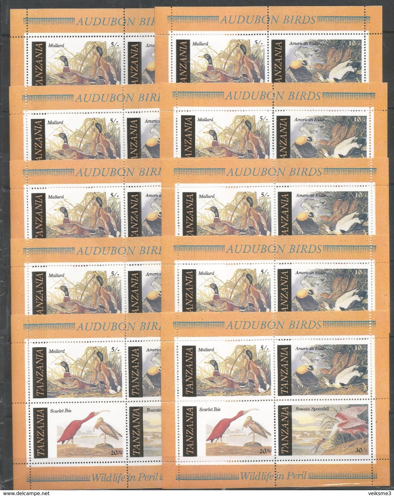 10x TANZANIA - MNH - Animals - Birds - Nature - Other & Unclassified