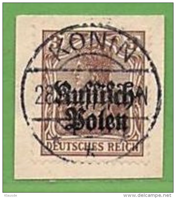 MiNr.1 Auf Briefstück  Deutschland Deutsche Besetzg,1.WK Russ.Polen - Besetzungen 1914-18