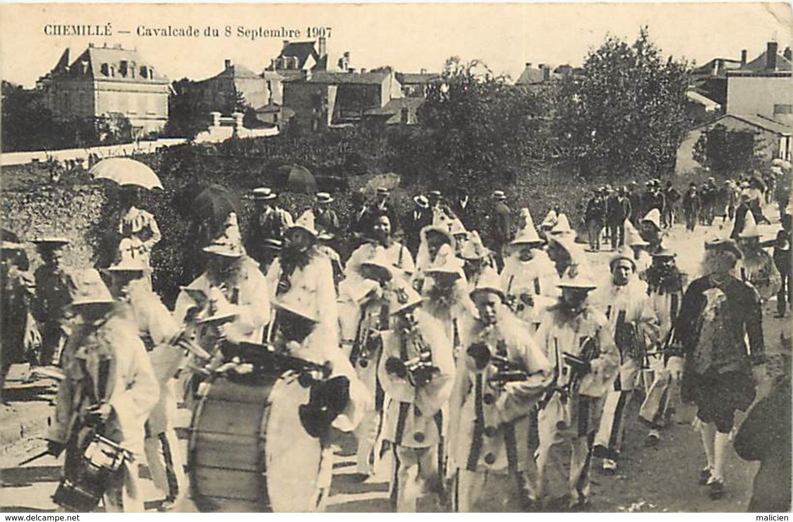 - Maine Et Loire -ref-A946- Chemille - Cavalcade Du 8 Sept 1907 - Cavalcades - Pierrot - Pierrots - Fanfare - Fanfares - - Chemille