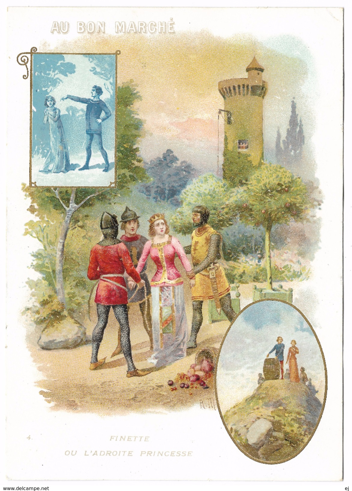 Finette ou L'Adroite princess - 6 grands chromos - serie complete - autour de 1900