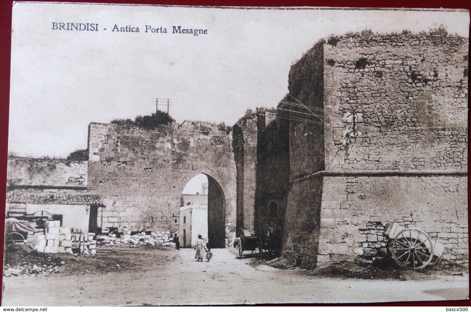 BRINDISI - Vue Animée Peu Courante Antica PORTA MESAGNE - Brindisi