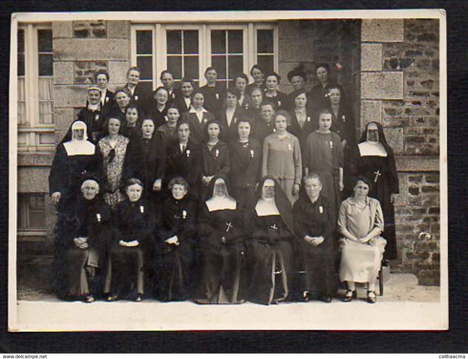 Photographie Groupe Religieuses,Femmes Et Jeunes Filles D'un Pensionnat ? / Photographe "Le Noan" à Avranches (50) - Avranches