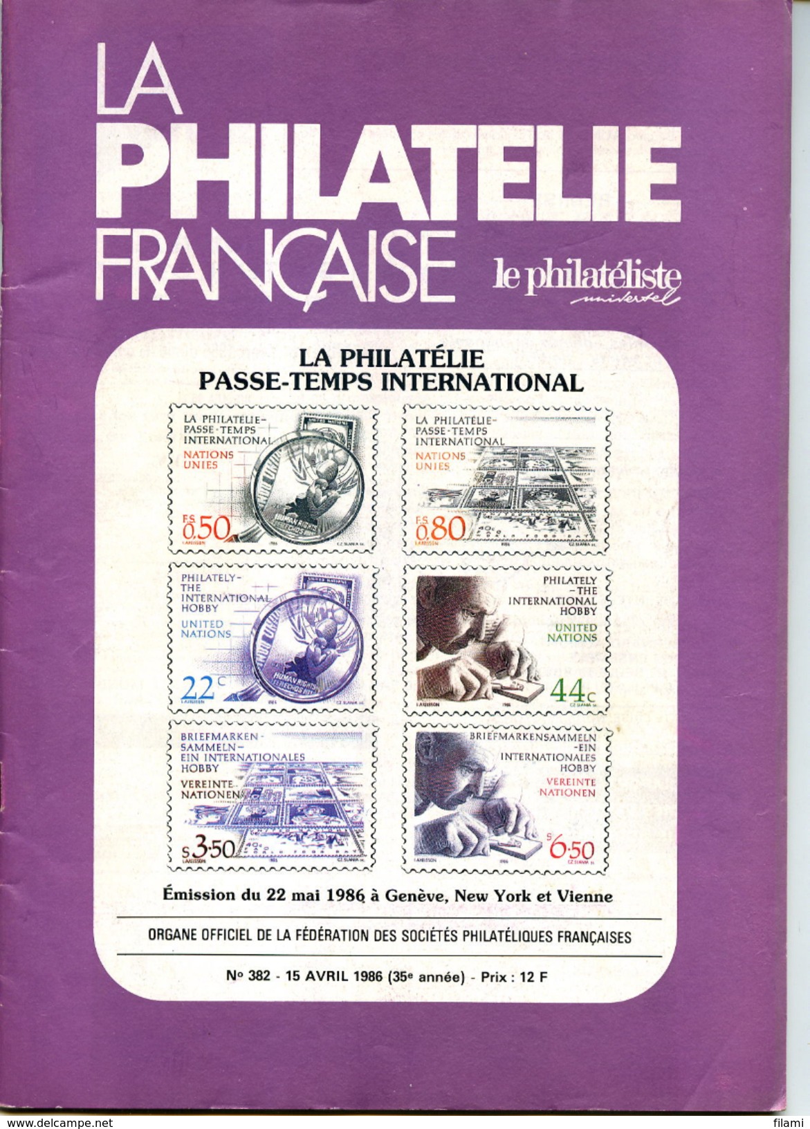 La Philatelie Française N.382,1986,sites Monuments France,obl Internement Militaire Suisse,obl.viti-vinicole,Marianne - Français (àpd. 1941)