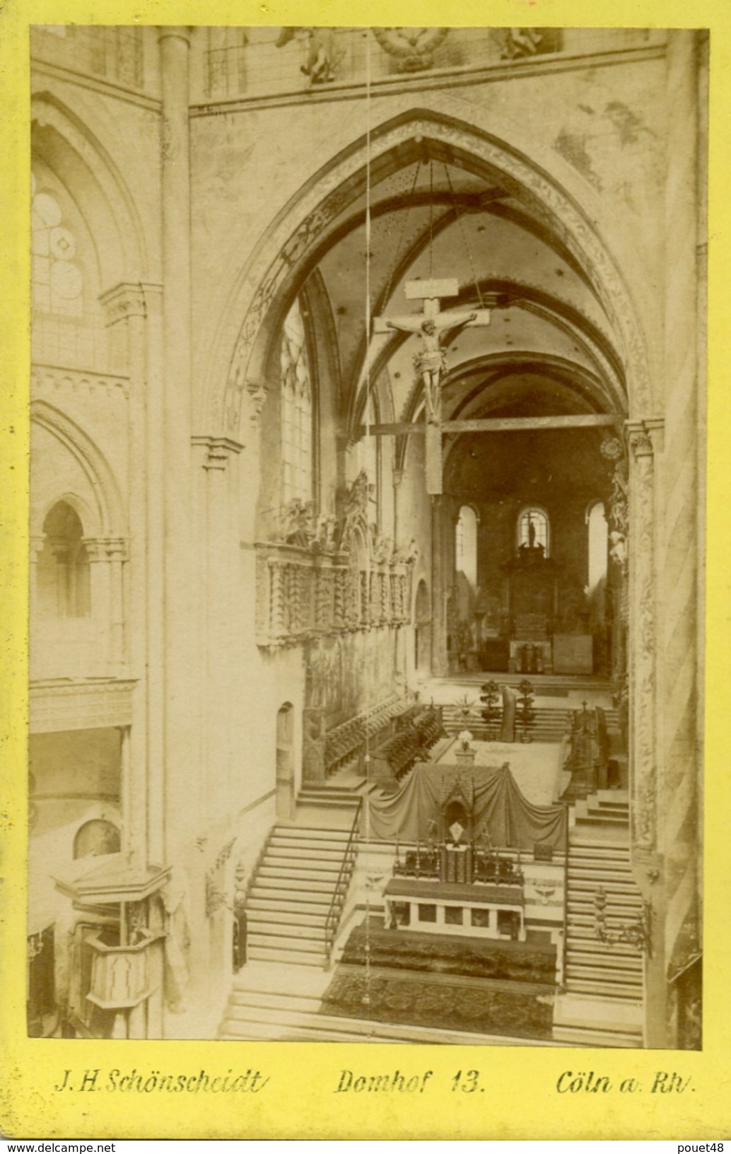 Photo  - CDV -  Cologne: Choeur D'une Chapelle Ste Anne -.1881 - Anciennes (Av. 1900)