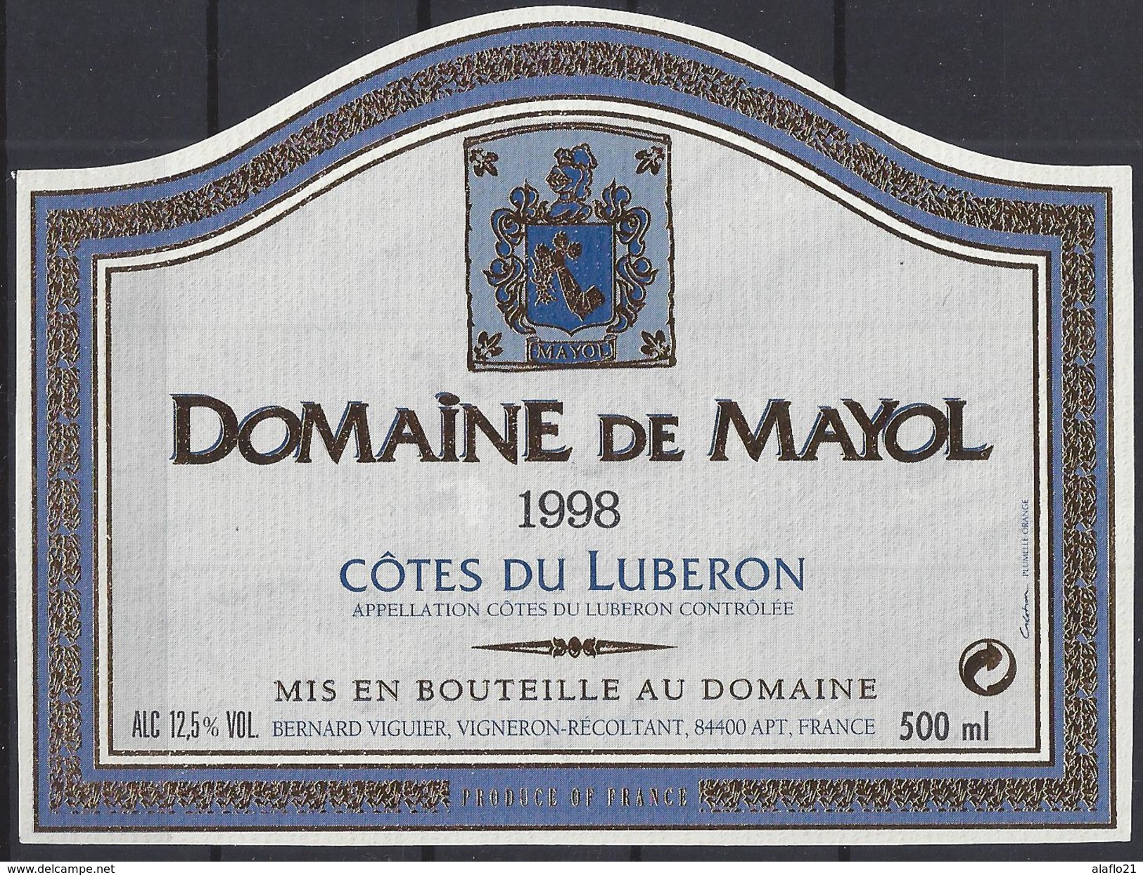 ETIQUETTE DOMAINE De MAYOL 1998 - CÔTE Du LUBERON - Rouges