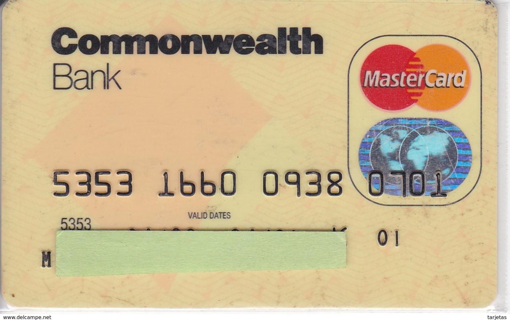 TARJETA DE BANCO COMMONWEALTH (CREDITCARD-BANK-VISA) - Otros & Sin Clasificación