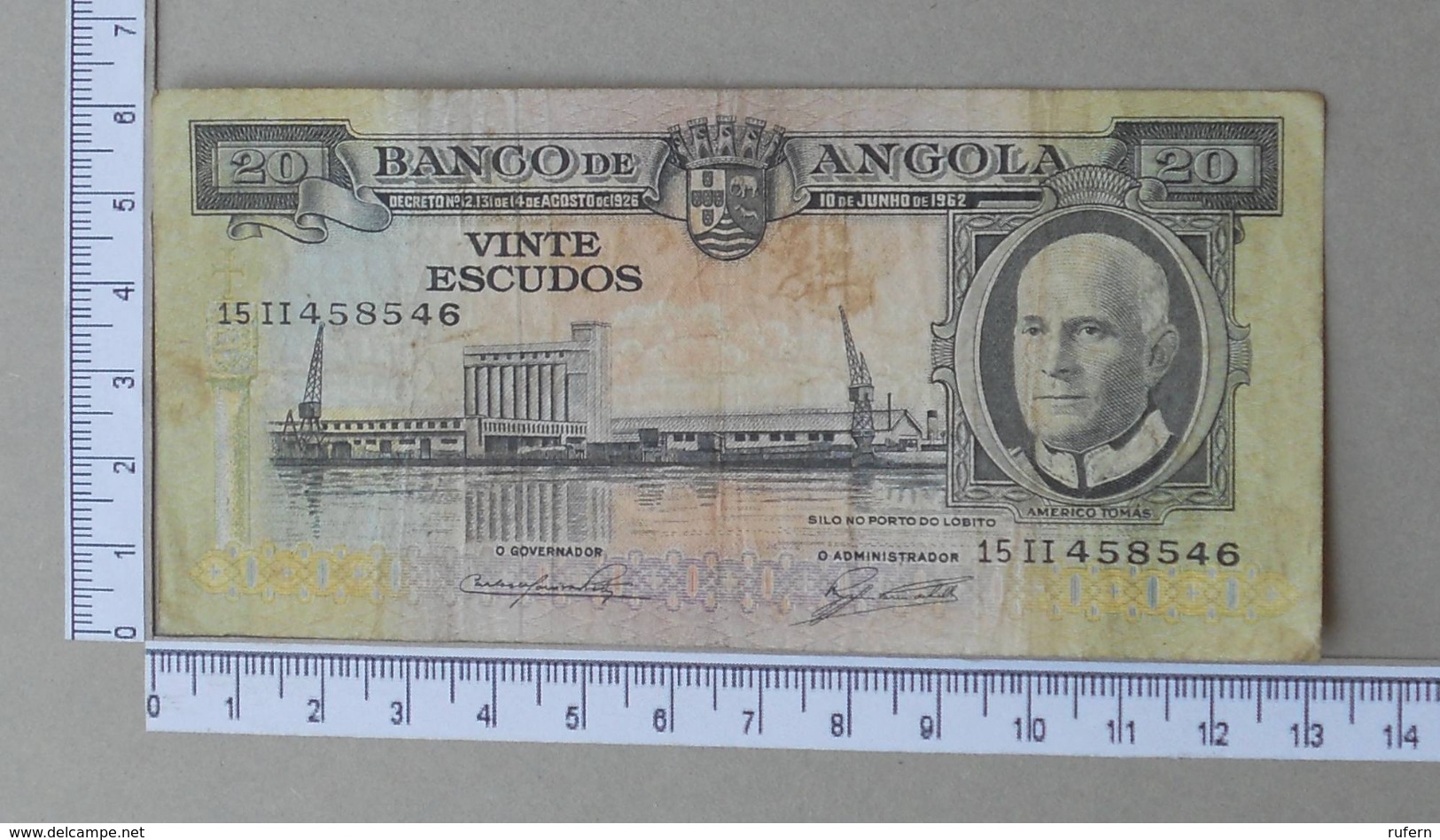 ANGOLA 20 ESCUDOS 1962       - (Nº18282) - Angola