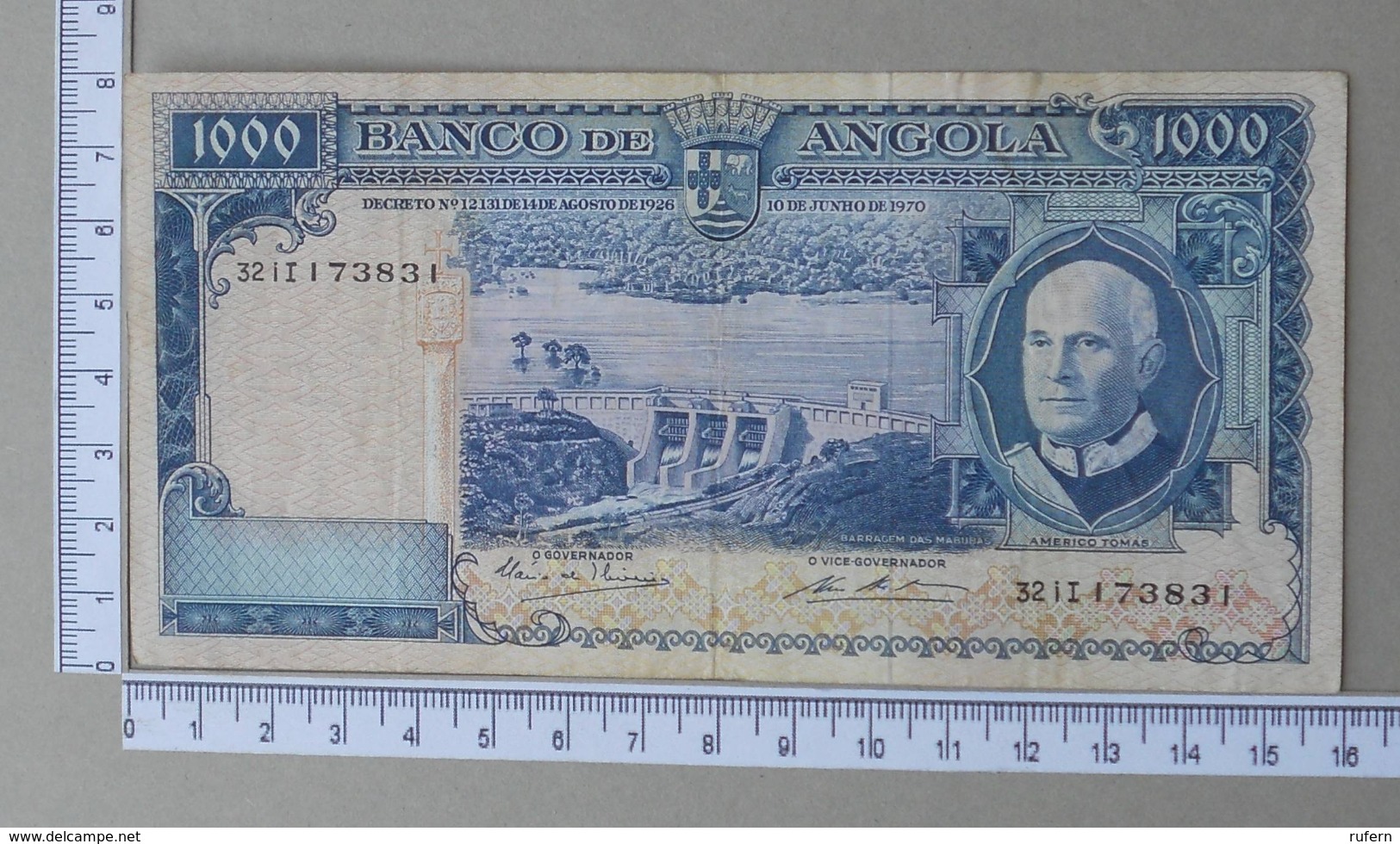 ANGOLA 1000 ESCUDOS 1970       - (Nº18290) - Angola