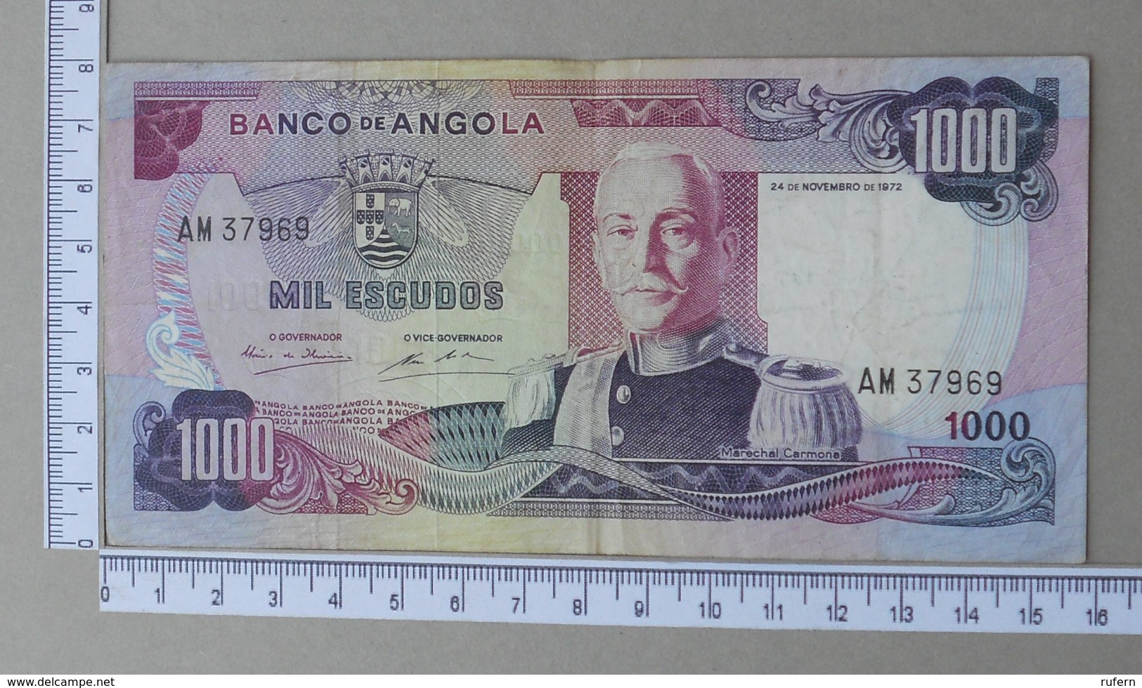 ANGOLA 1000 ESCUDOS 1972       - (Nº18291) - Angola