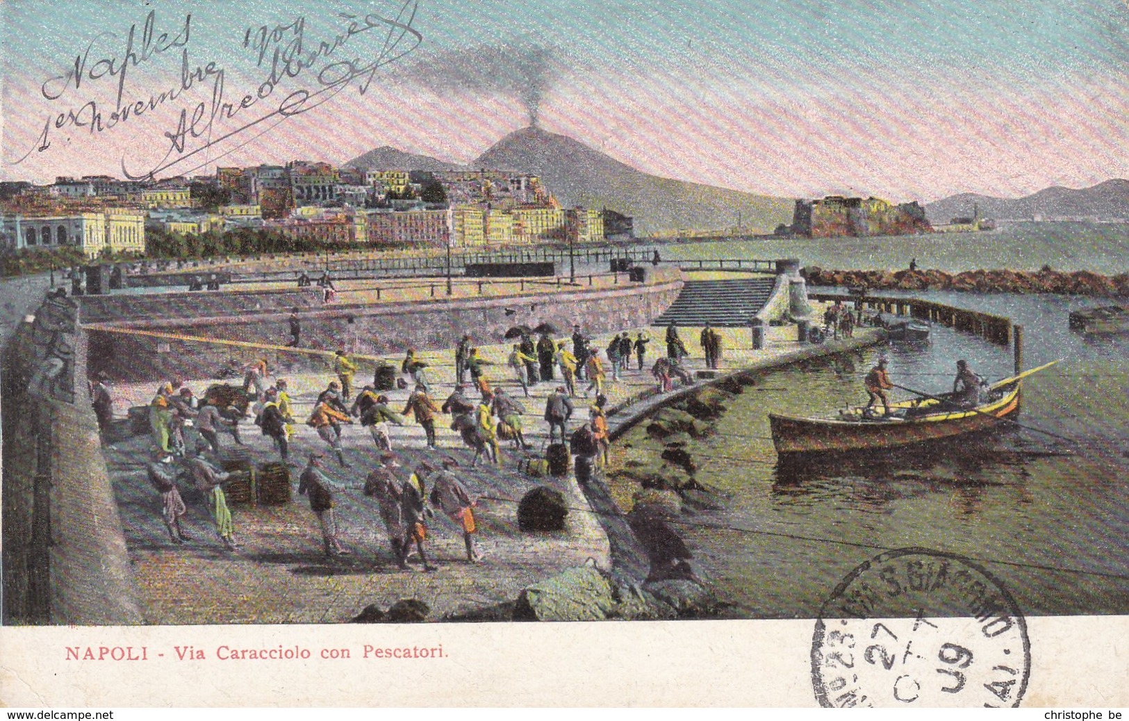 Napoli Via Caracciolo Con Pescatori (pk34742) - Napoli (Naples)