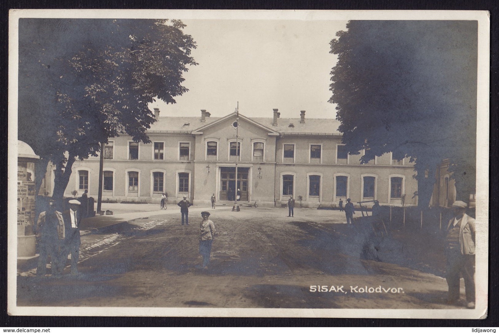 CROATIA SISAK RAILWAY STATION OLD POSTCARD - Kroatië