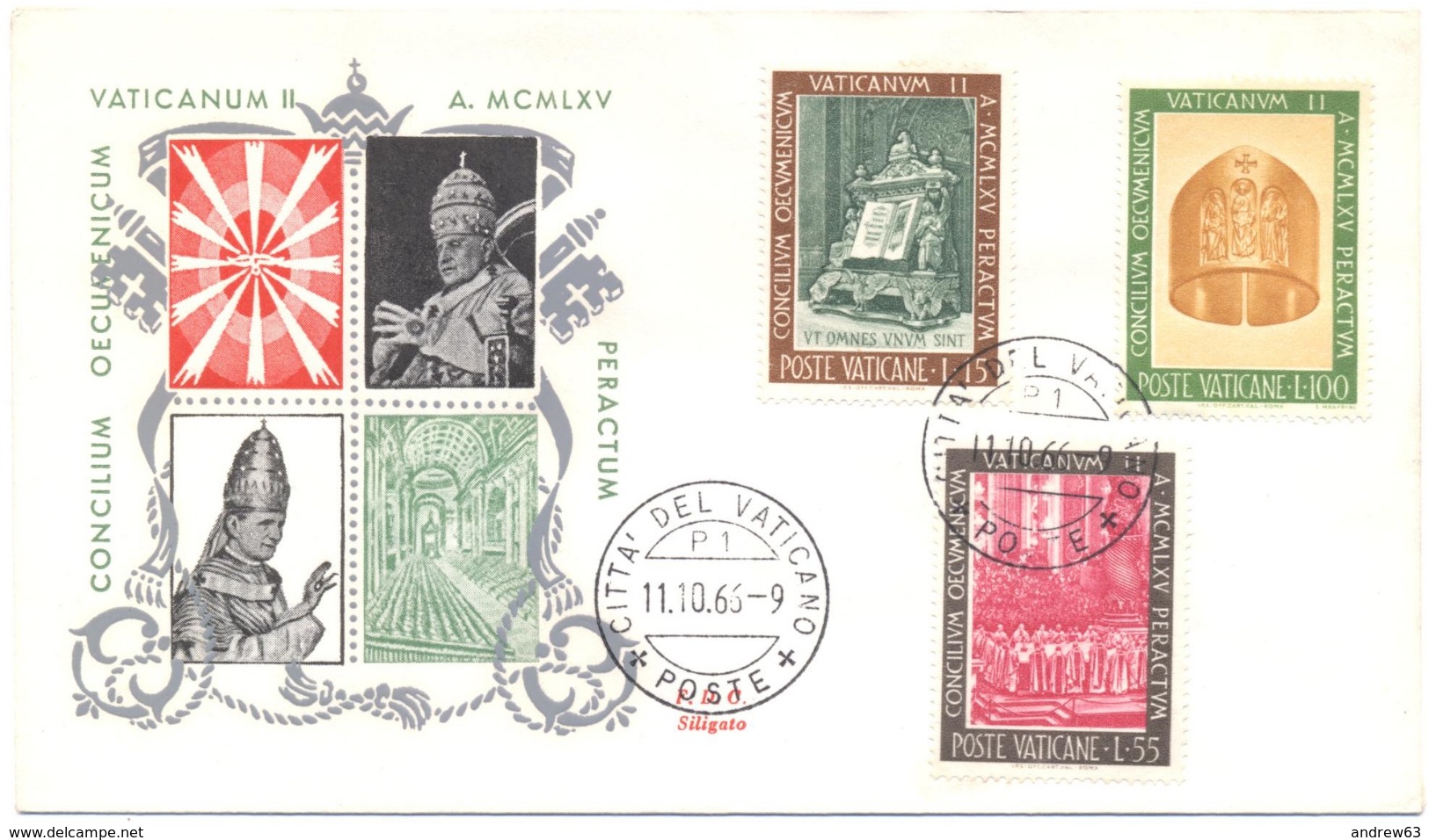 VATICANO - VATICAN - 1966 - Concilio Ecumenico Vaticano II - 2 FDC - Siligato - FDC