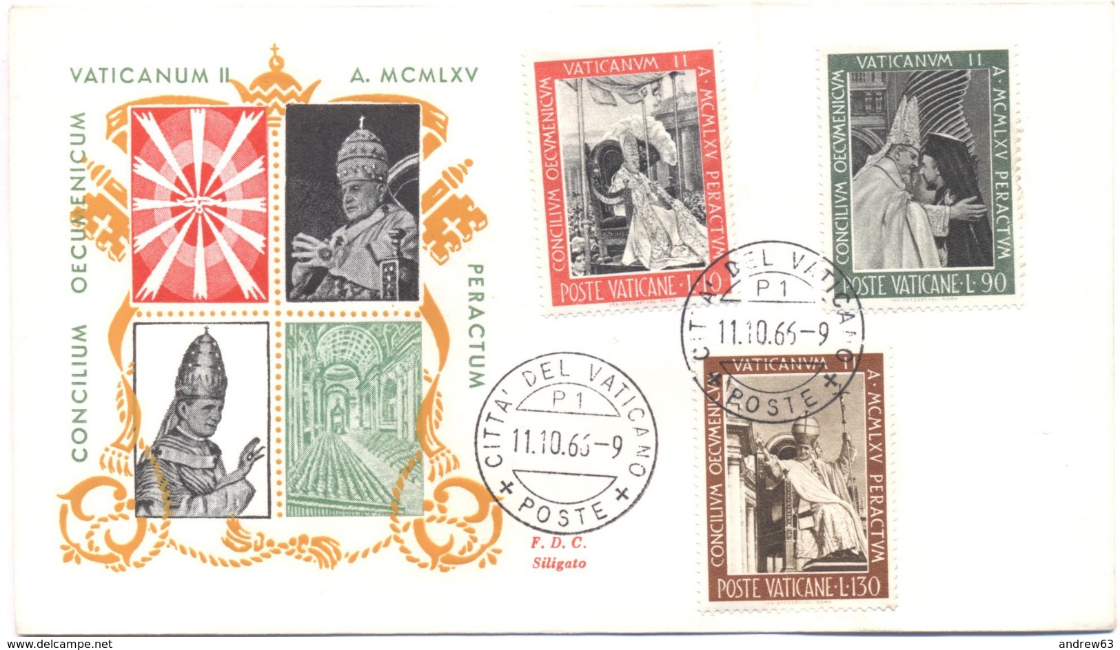 VATICANO - VATICAN - 1966 - Concilio Ecumenico Vaticano II - 2 FDC - Siligato - FDC