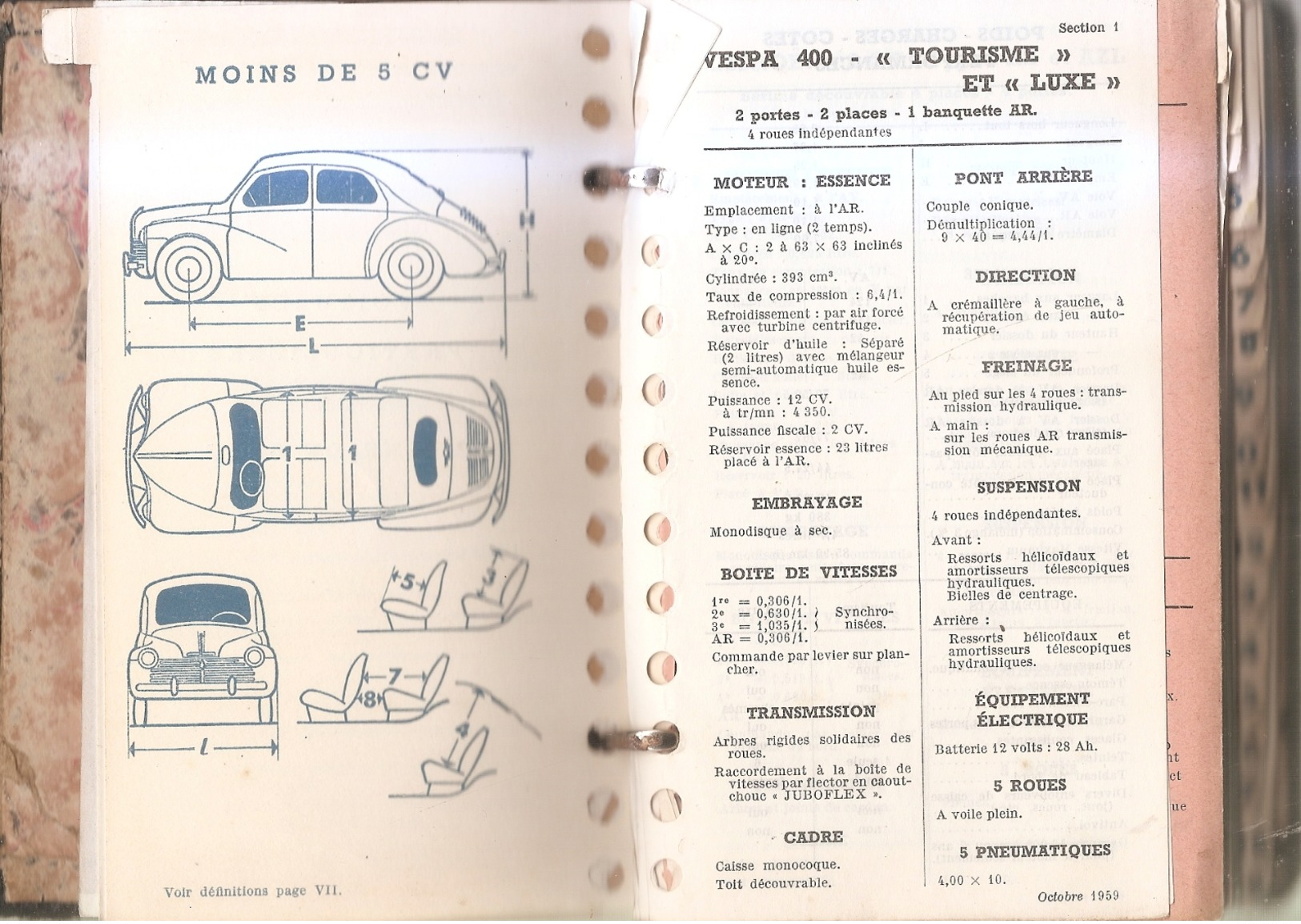 Aide-memoire De Garage-voitures Et Utilitaires Avec Comparatif Autres Marques-1956 - Cars