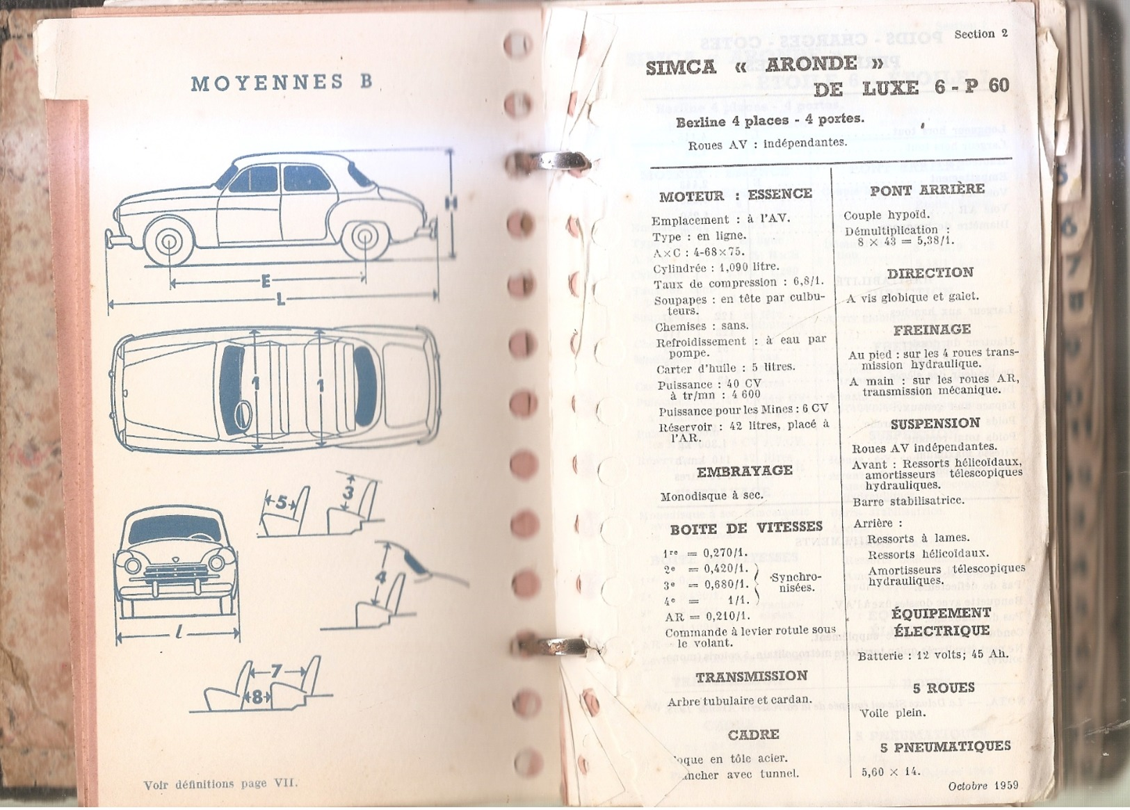 Aide-memoire De Garage-voitures Et Utilitaires Avec Comparatif Autres Marques-1956 - Cars