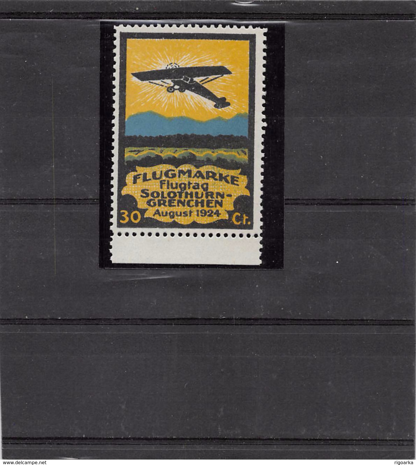 1924.- FLUGMARKE FLUGTAG SOLOTHURN-GRENCHEN - Unused Stamps