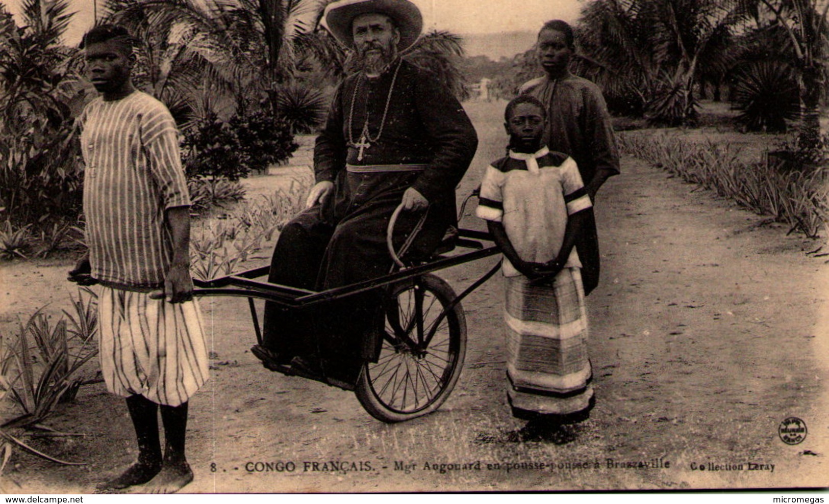 CONGO FRANÇAIS - Mgr Angouard En Pousse-pousse à Brazzaville - Congo Français