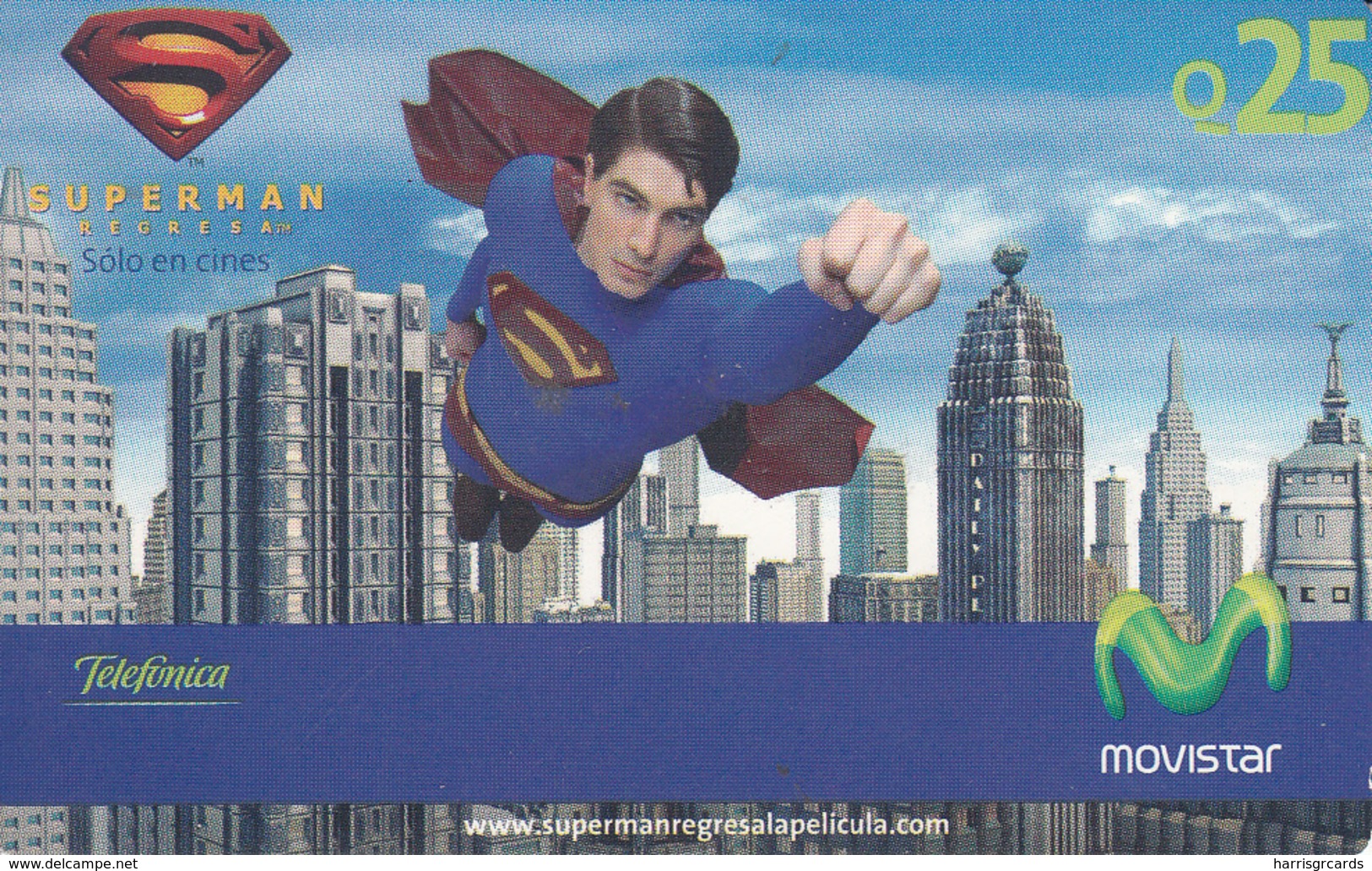 GUATEMALA -  Superman , Telefonica Movistar , GSM Refill, Used - Guatemala