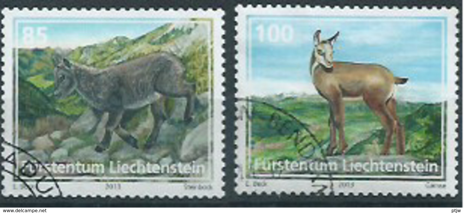 Stamp Of Liechtenstein 2013: Animals 0.85 + 1.00 Used - Nature - Animaux - Oblitere - Usati