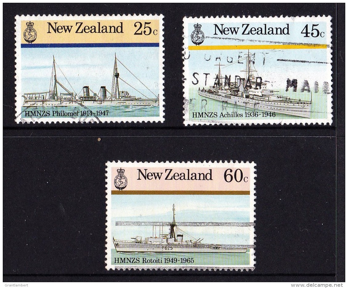 New Zealand 1985 Naval History 3 Values Used - Used Stamps