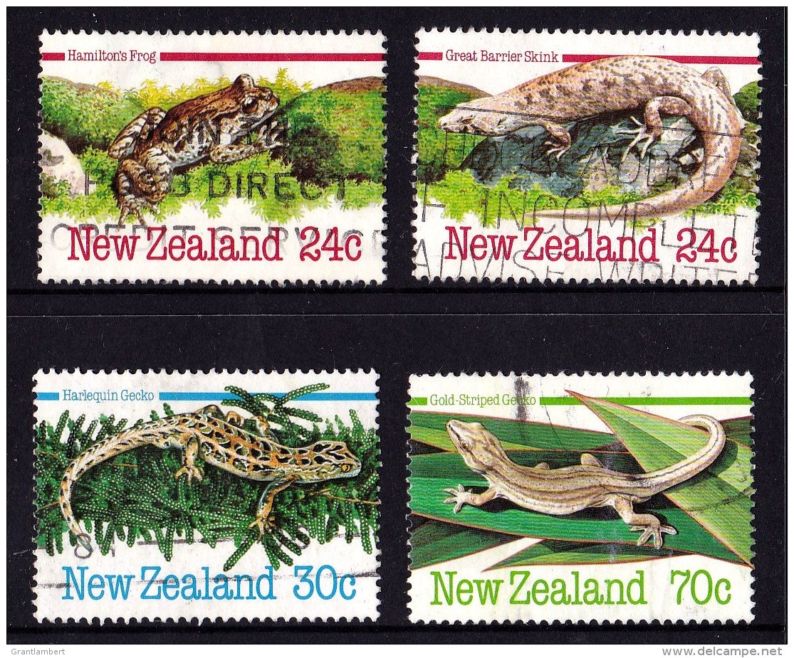 New Zealand 1984 Reptiles &amp; Amphibians 4V Used - - Used Stamps