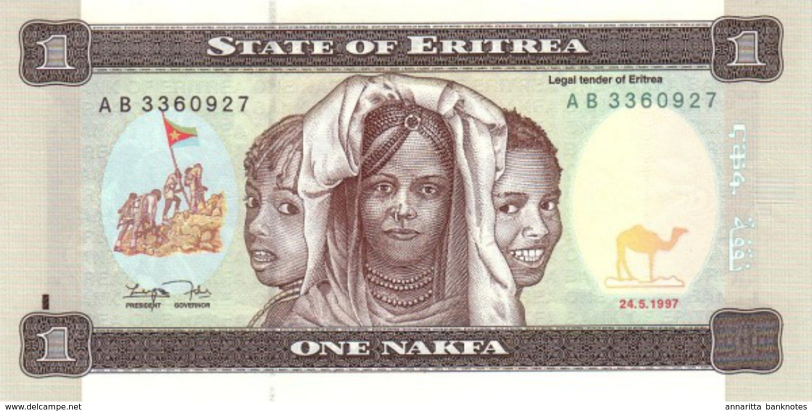 ERITREA 1 NAKFA 1997 P-1 UNC [ ER101a ] - Erythrée