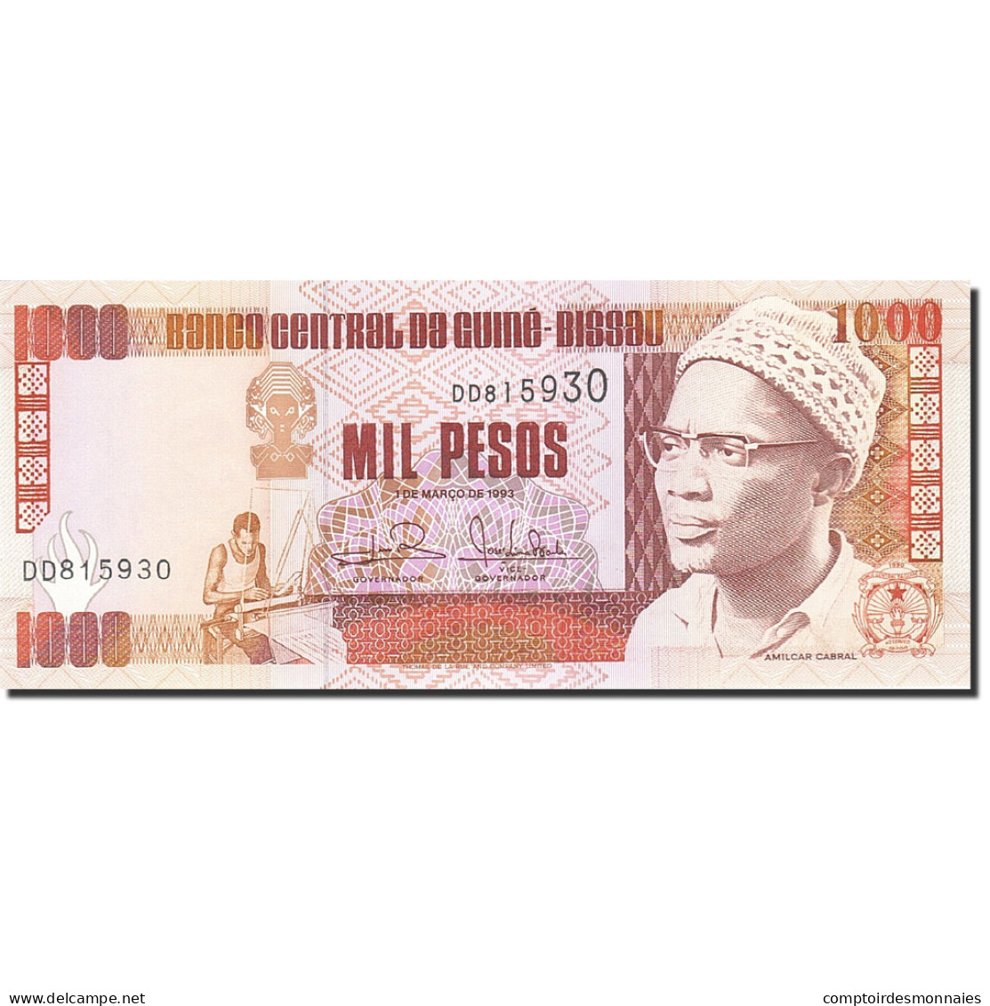 Billet, Guinea-Bissau, 1000 Pesos, 1990, 1990-03-01, KM:13b, NEUF - Guinea–Bissau