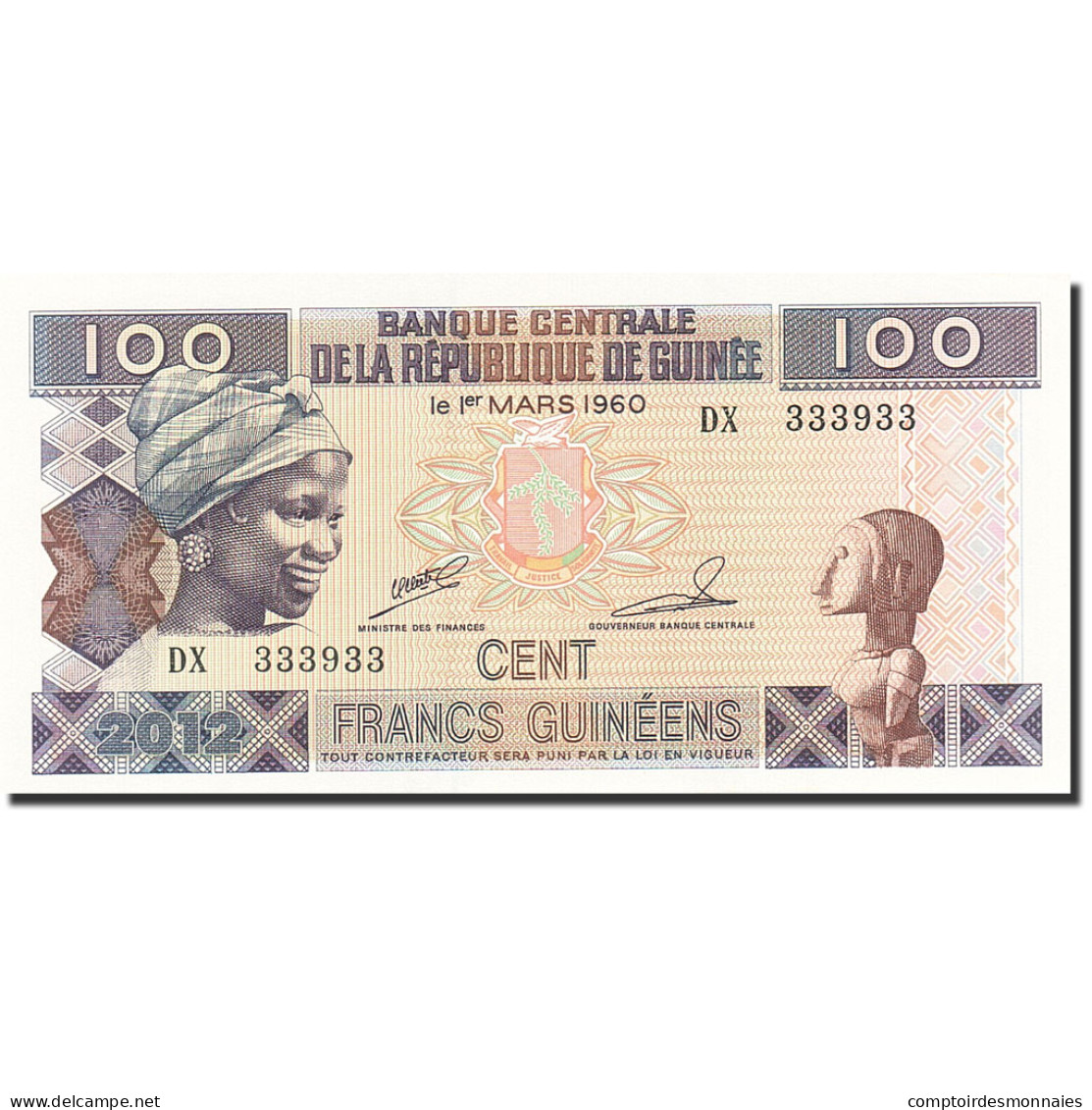 Billet, Guinea, 100 Francs, 1998, 1998, KM:35a, SPL - Guinée