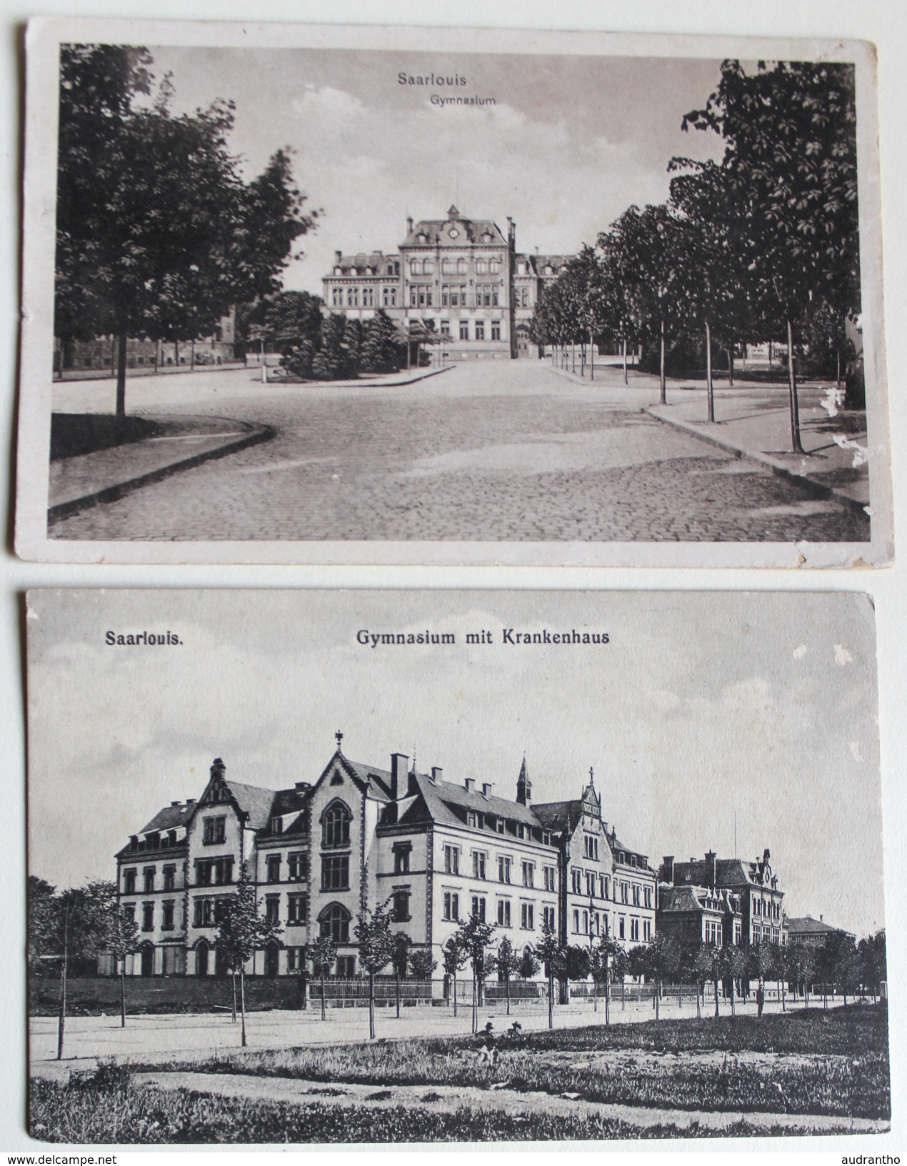 2 CPA Allemagne Saarlouis Sarrelouis Gymnasium - Kreis Saarlouis