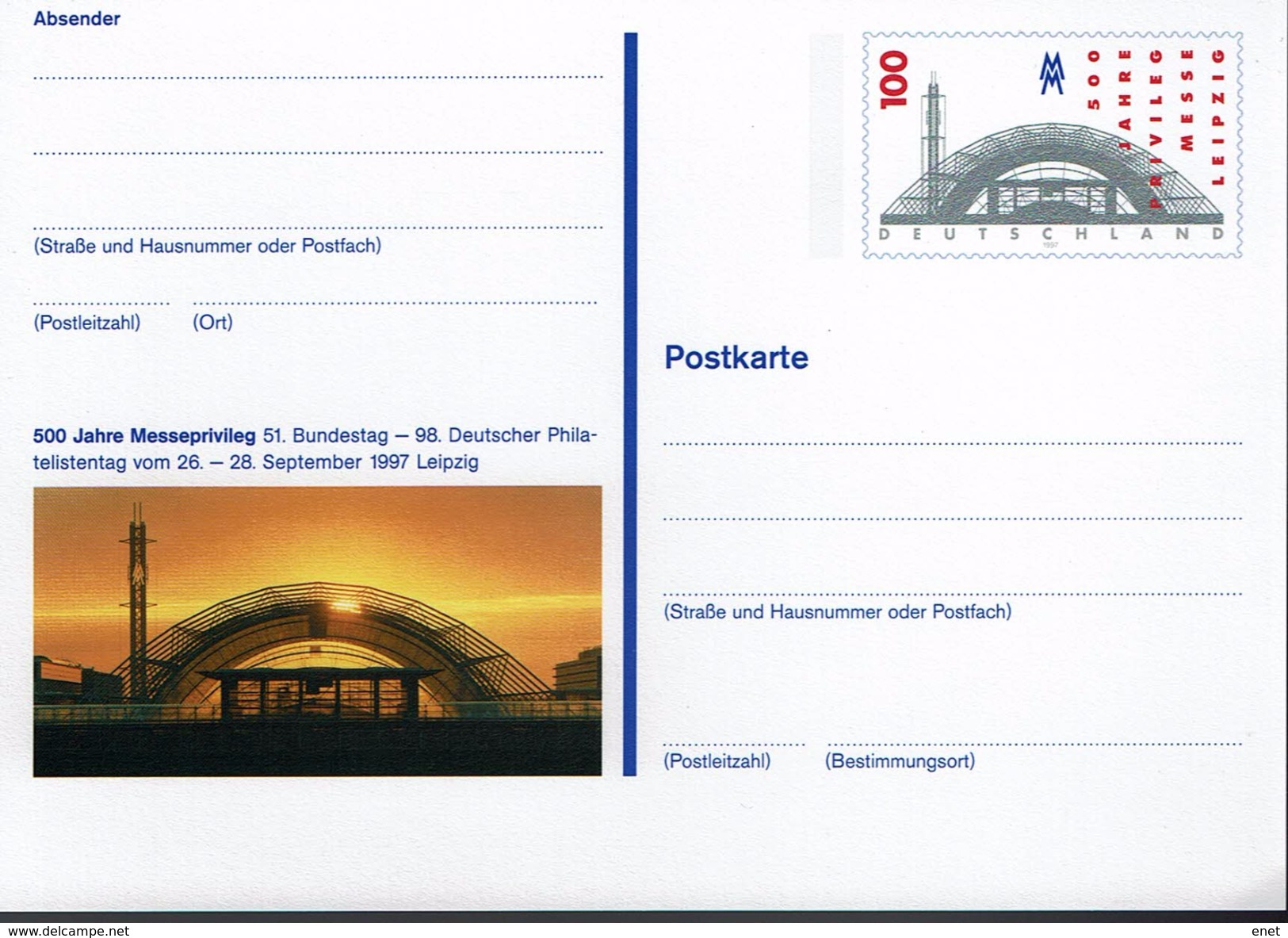 Deutschland 1997 - Postkarte - Leipzig - Postkarten - Ungebraucht
