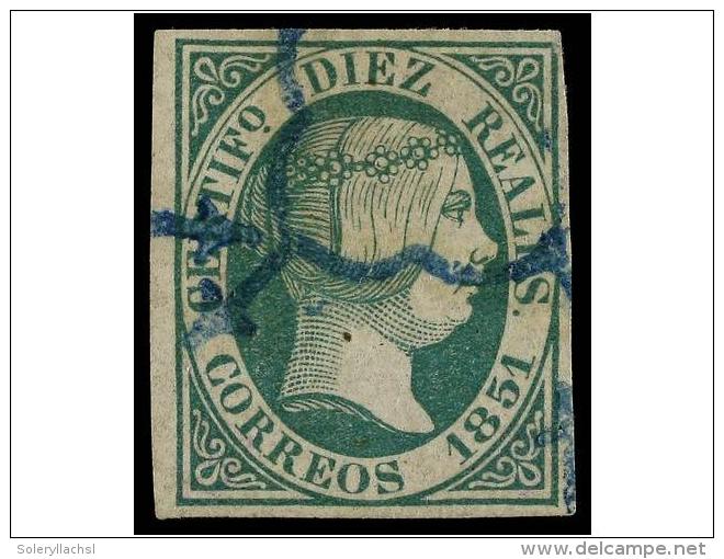 &deg; ESPA&Ntilde;A. Ed.11. 10 Reales Verde, Mat. ARA&Ntilde;A AZUL. MAGN&Iacute;FICO EJEMPLAR. Cert.... - Altri & Non Classificati